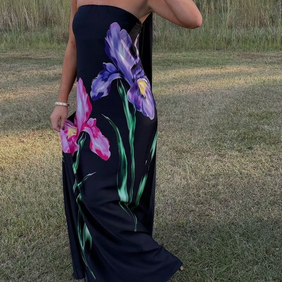 Show Me your Mumu Floral Black Maxi Dress + tie - Picture 4 of 4